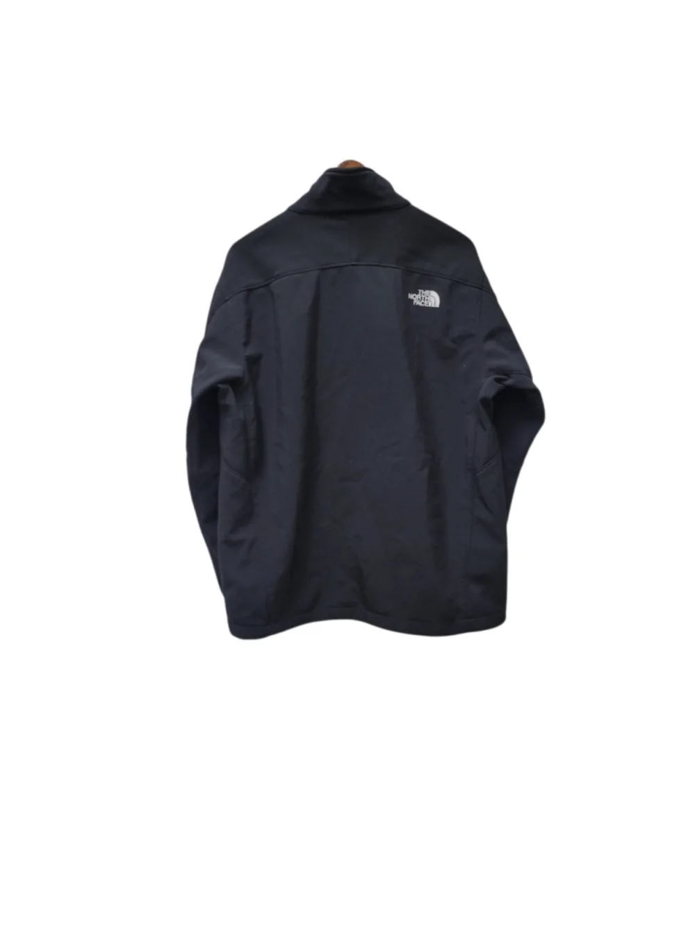 North Face Men's Black Softshell Full-Zip Long-Sleeves Zip-Pockets Jacket Large